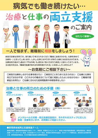 「はたらく皆様へ」ご案内（群馬県地域両立支援推進チーム）